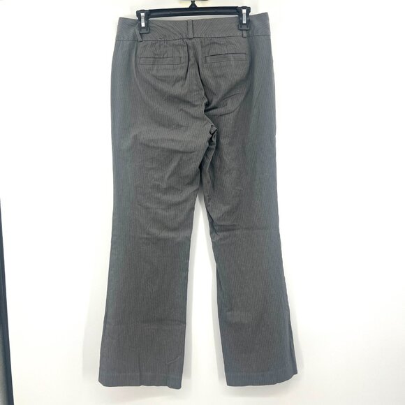 Banana Republic The Jackson Fit Gray Striped Cotton Blend Pants Women's 6 - Picture 5 of 8